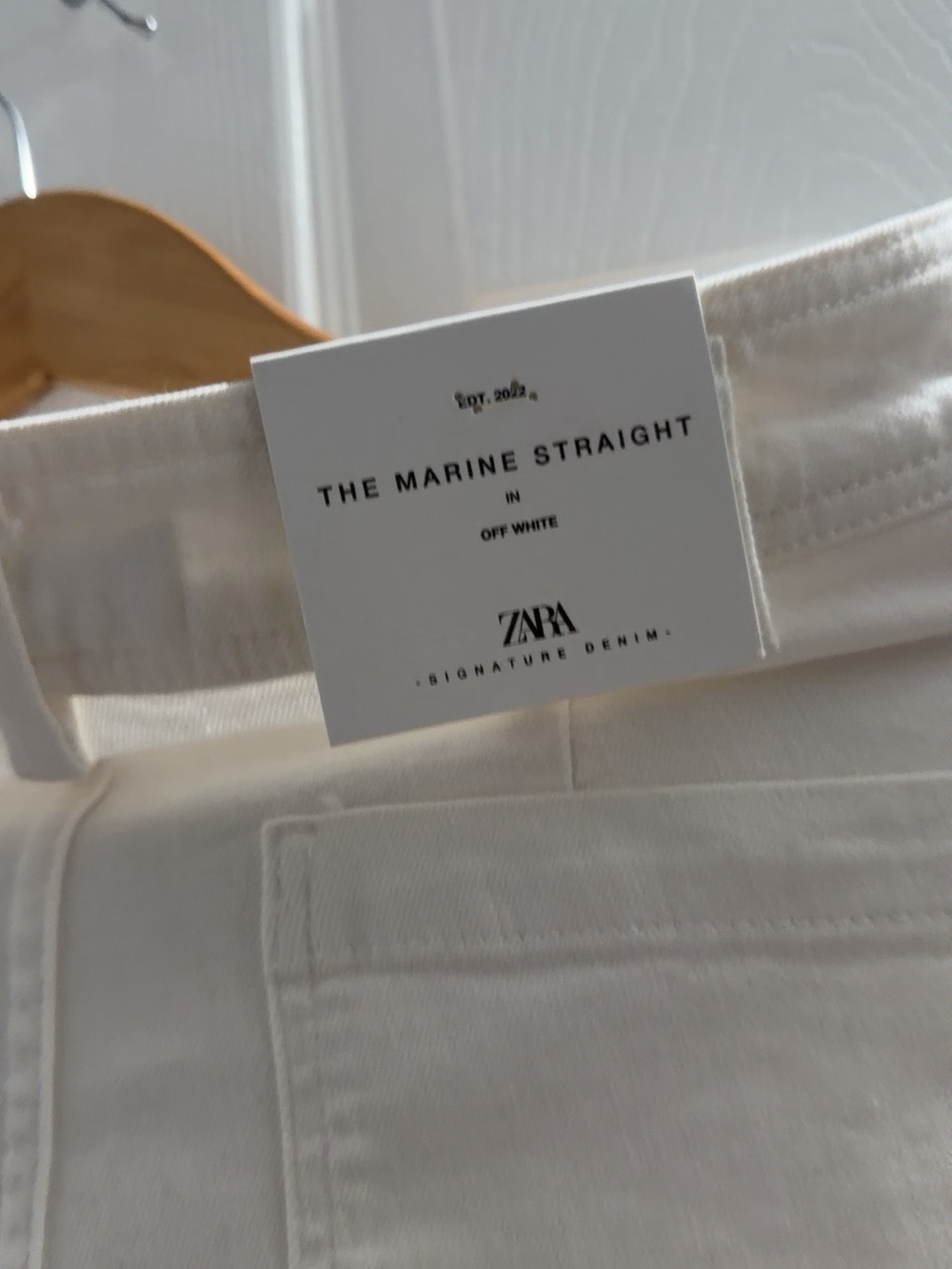 Zara Off-White The Marine Straight Jeans - Picture 3 of 5